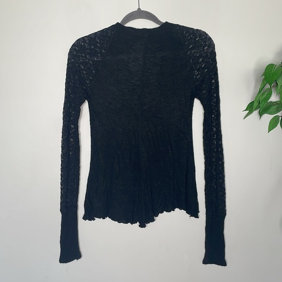 Free People No Limits Lace Long Sleeve Top - Picture 9 of 9